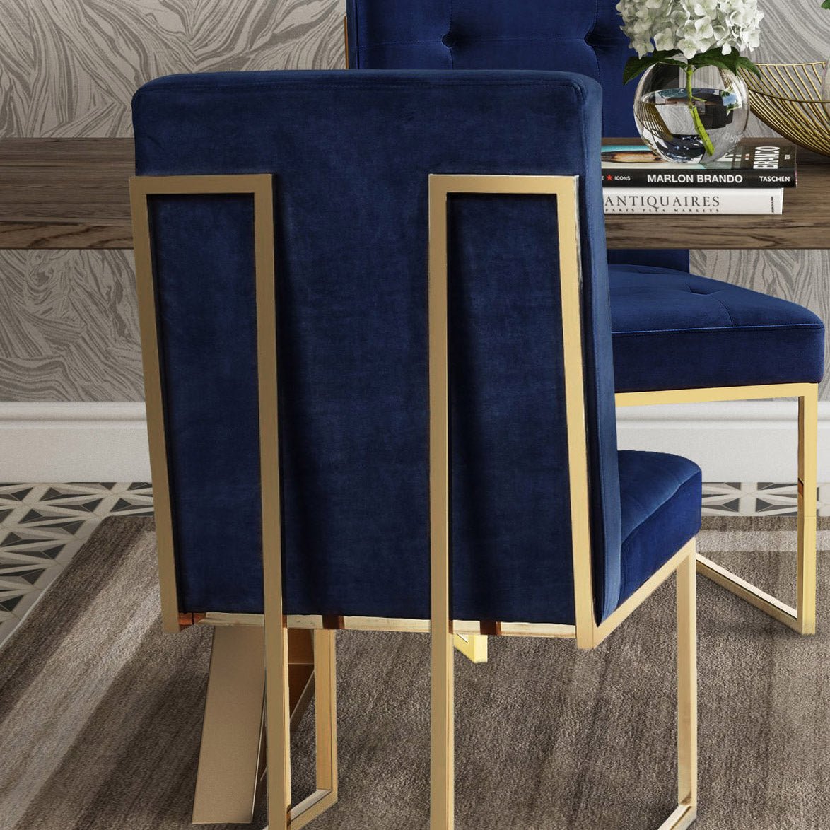 Akiko Velvet Chair Set Of 2 | TOV | Home Elegance USA