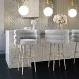 Betty Velvet Bar Stool | TOV | Home Elegance USA