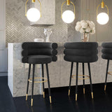 Betty Velvet Bar Stool | TOV | Home Elegance USA