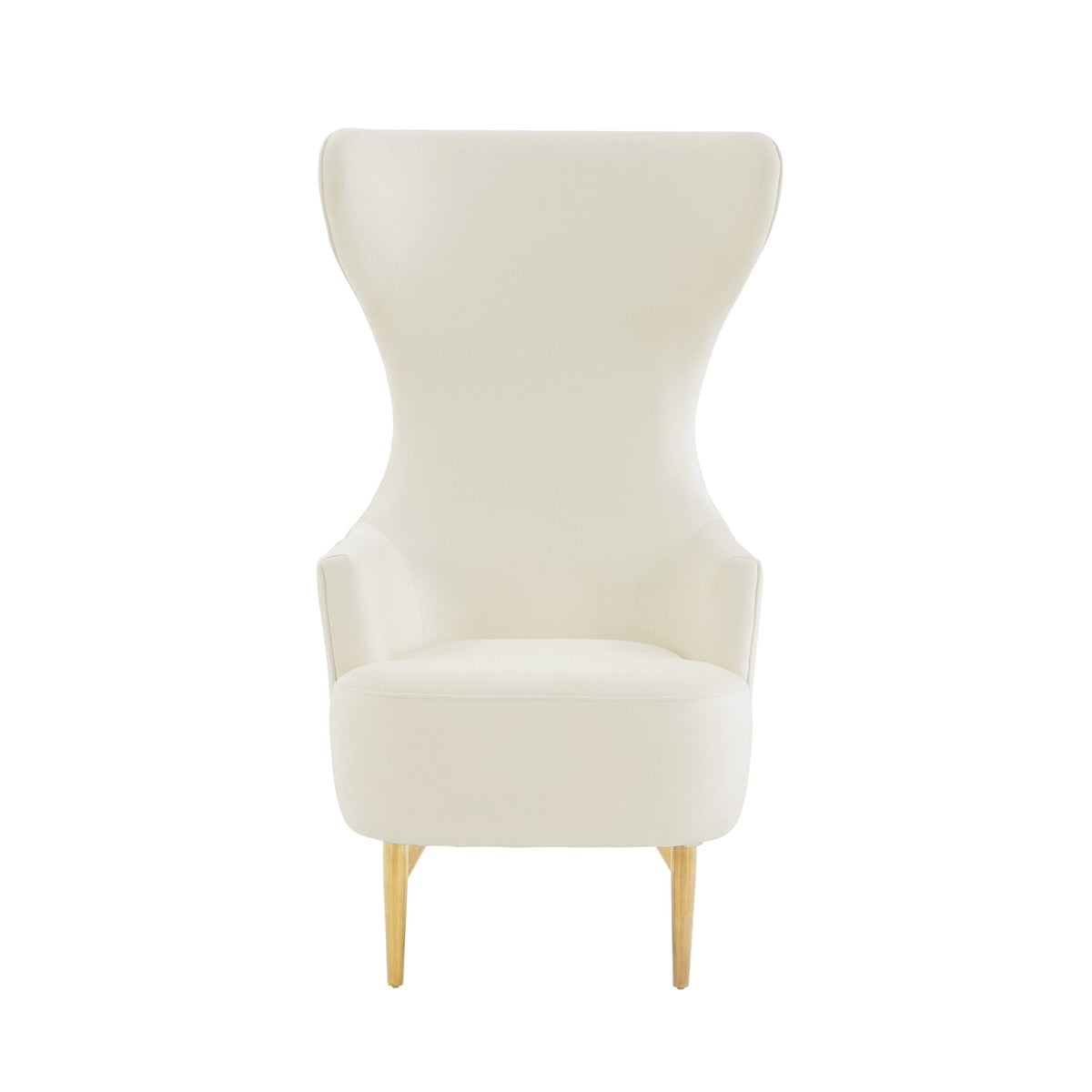 Julia Cream Velvet Tufted Wingback Chair | Inspire Me! | TOV