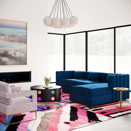Callie Velvet Right Arm Sectional Sofa | TOV
