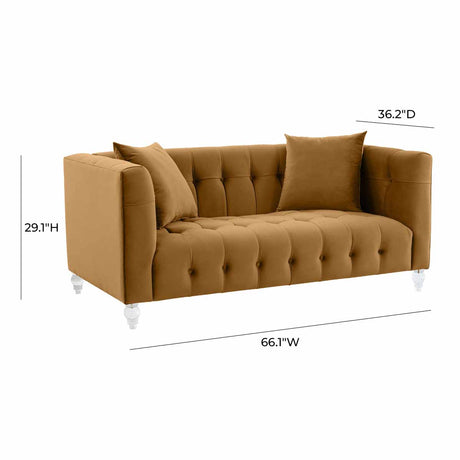Bea Velvet Loveseat | TOV