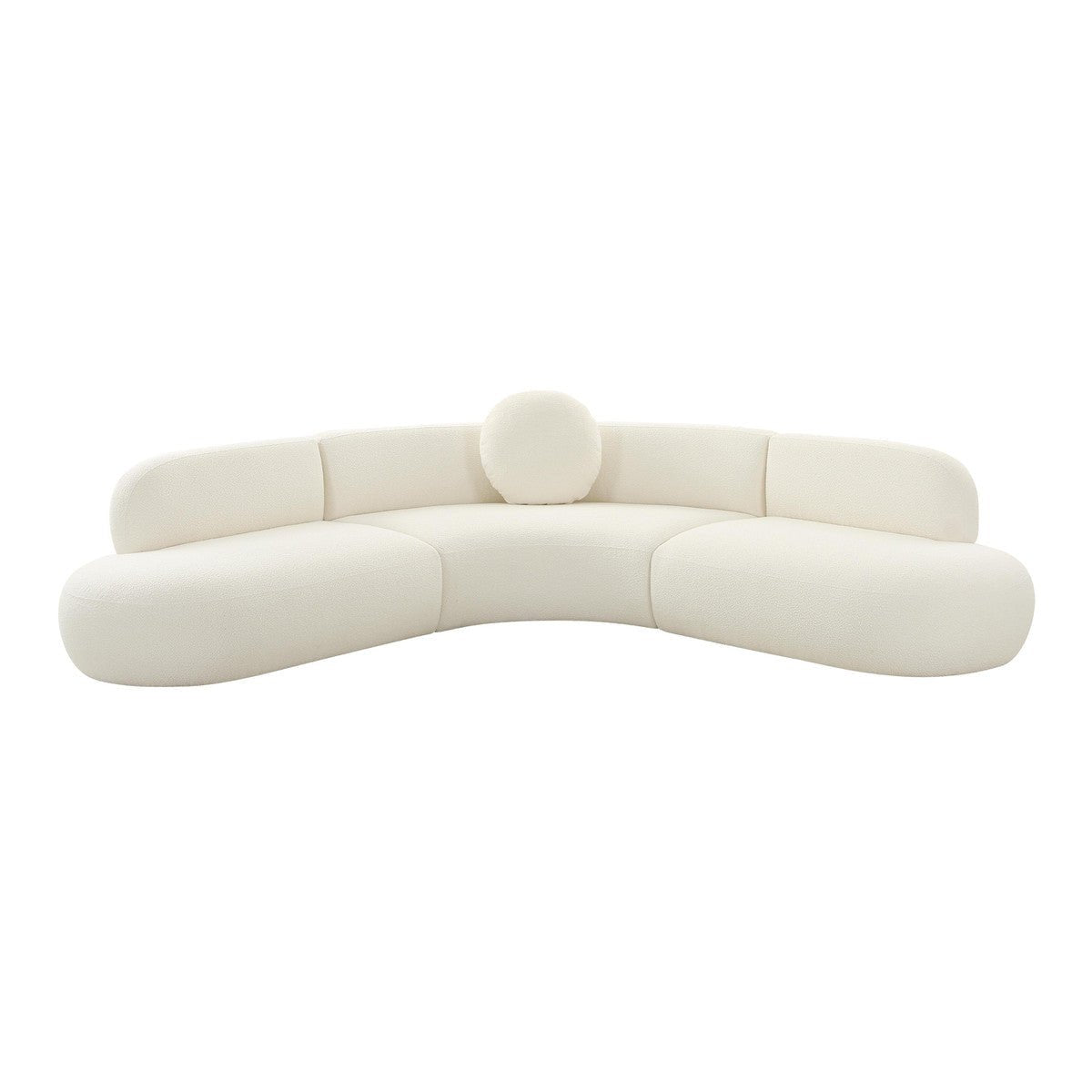 Broohah Upholstered Sectional Cream Boucle - | TOV - TOV - L68655 - SEC - Home Elegance USA - 5