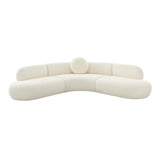 Broohah Upholstered Sectional Cream Boucle - | TOV - TOV - L68655 - SEC - Home Elegance USA - 5