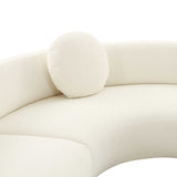 Broohah Upholstered Sectional Cream Boucle - | TOV - TOV - L68655 - SEC - Home Elegance USA - 3