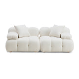 Calliope Cream Vegan Shearling Modular Loveseat | TOV - TOV - L68923 - Home Elegance USA - 6