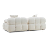 Calliope Cream Vegan Shearling Modular Loveseat | TOV - TOV - L68923 - Home Elegance USA - 5