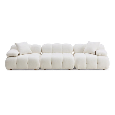 Calliope Cream Vegan Shearling Modular Sofa | TOV - TOV - L68924 - Home Elegance USA - 1