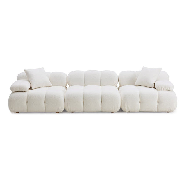 Calliope Cream Vegan Shearling Modular Sofa | TOV | Home Elegance USA