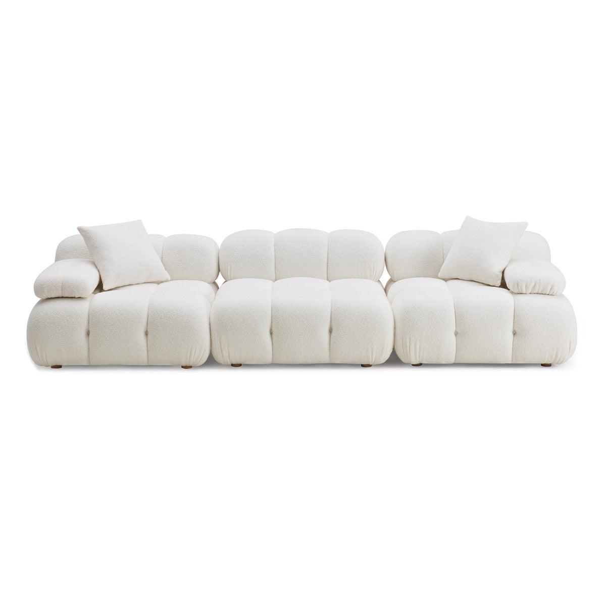 Tov Furniture Calliope Cream Vegan Shearling Modular Sofa - Home Elegance USA