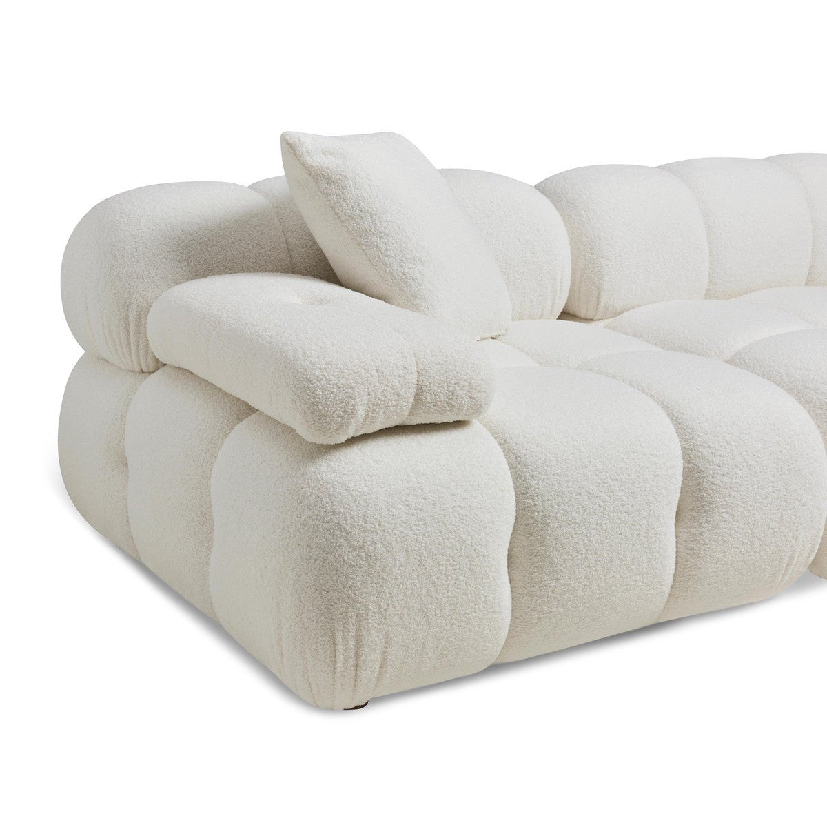 Calliope Cream Vegan Shearling Modular Sofa | TOV | Home Elegance USA