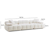 Calliope Cream Vegan Shearling Modular Sofa | TOV | Home Elegance USA