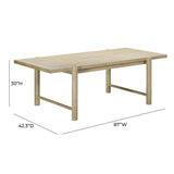 7 Pc Gata Light Teak Outdoor Rectangular Dining Table Set | TOV - TOV - O54272 - Home Elegance USA - 4