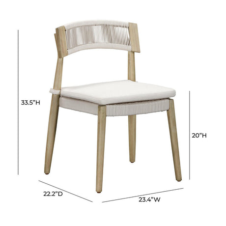 7 Pc Gata Light Teak Outdoor Rectangular Dining Table Set | TOV - TOV - O54272 - Home Elegance USA - 15