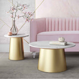 Bleeker Marble Side Table | TOV | Home Elegance USA