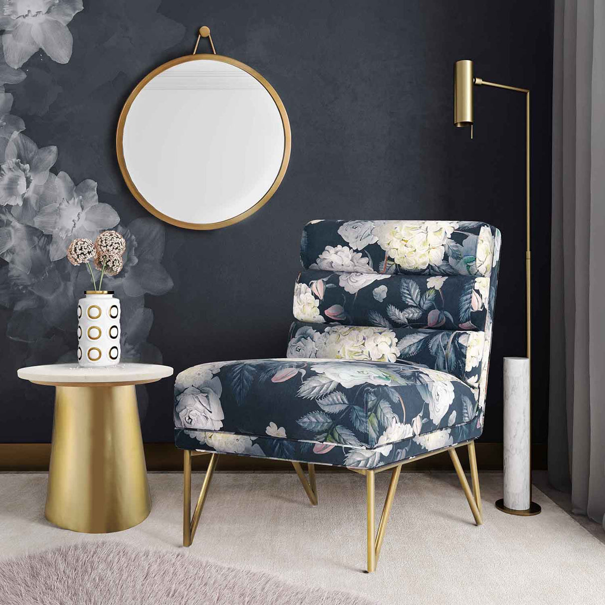 Bleeker Marble Side Table | TOV | Home Elegance USA