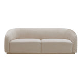 Yara Pleated Beige Velvet Sofa and Loveseat Set - Inspire Me! Home Decor Collection | TOV