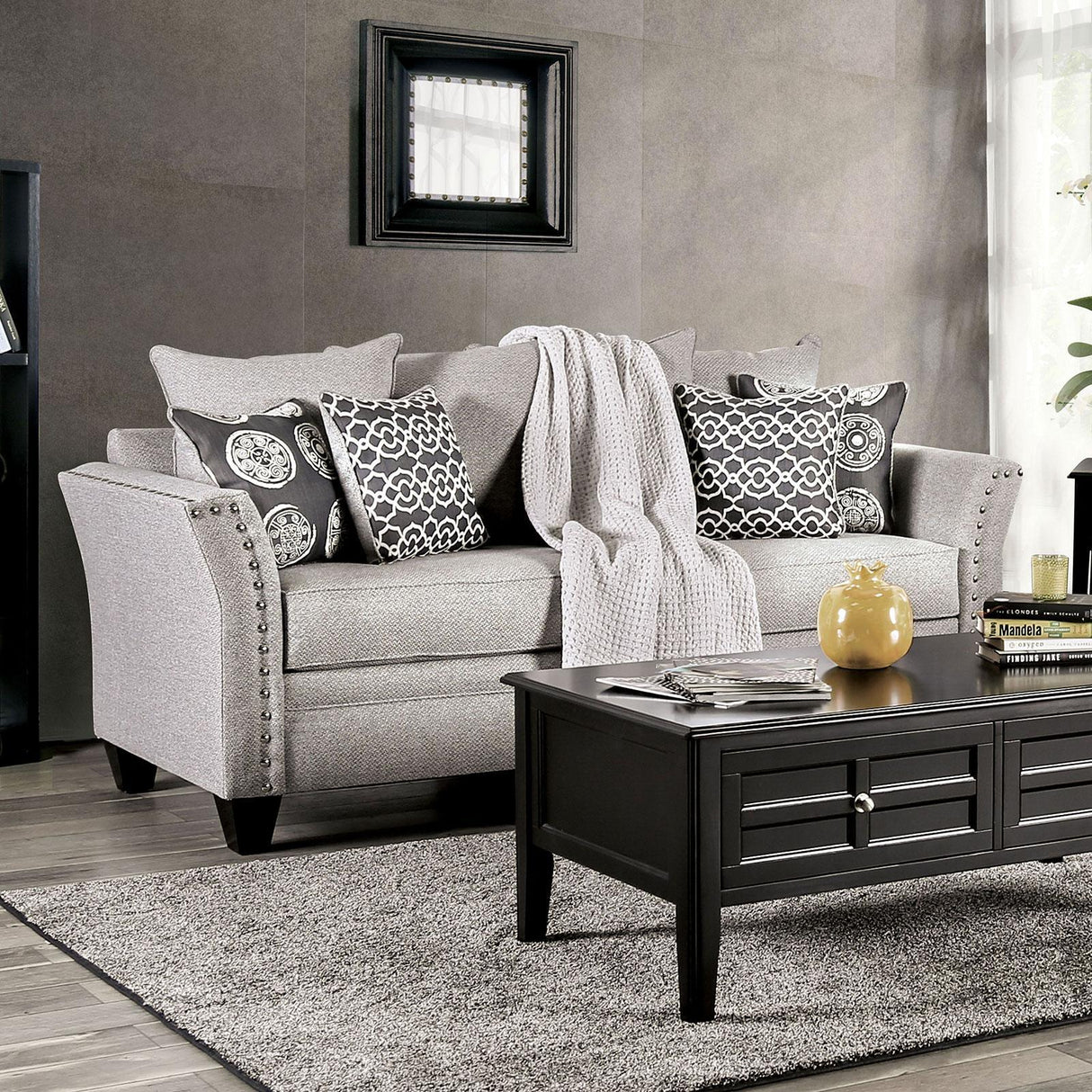 Talgarth Traditional Sofa and Loveseat by Furniture of America Furniture of America