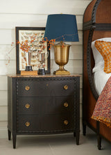 Tangiers King Shelter Bed – Ebonized Oak with Cane Detailing | Jonathan Charles