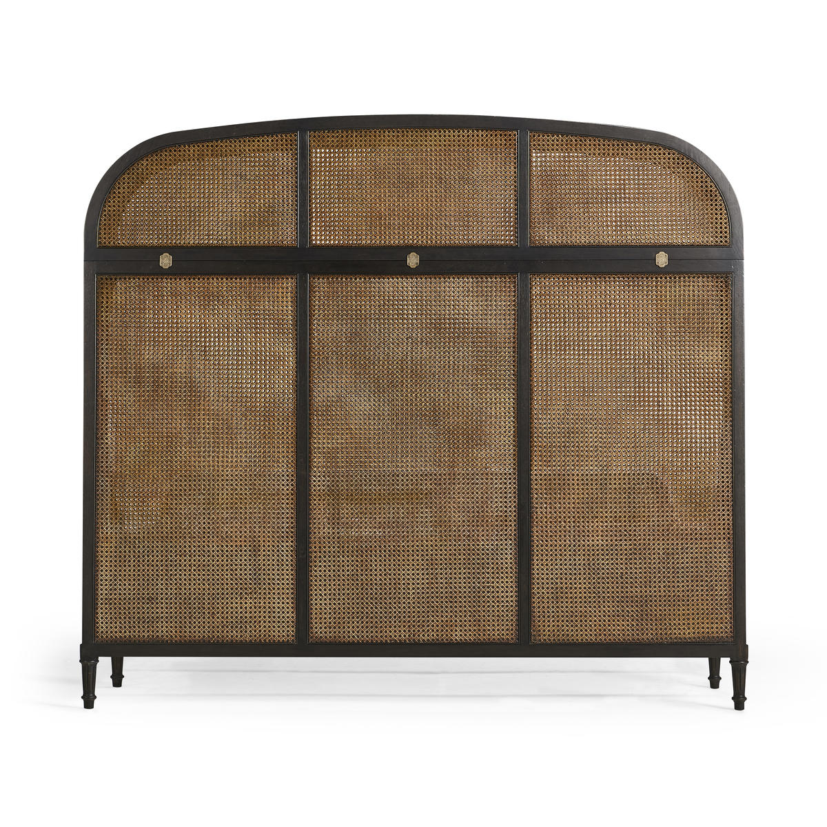 Tangiers King Shelter Bed – Ebonized Oak with Cane Detailing | Jonathan Charles