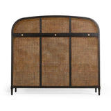 Tangiers King Shelter Bed – Ebonized Oak with Cane Detailing | Jonathan Charles