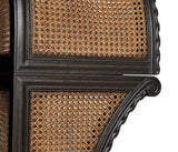 Tangiers King Shelter Bed – Ebonized Oak with Cane Detailing | Jonathan Charles