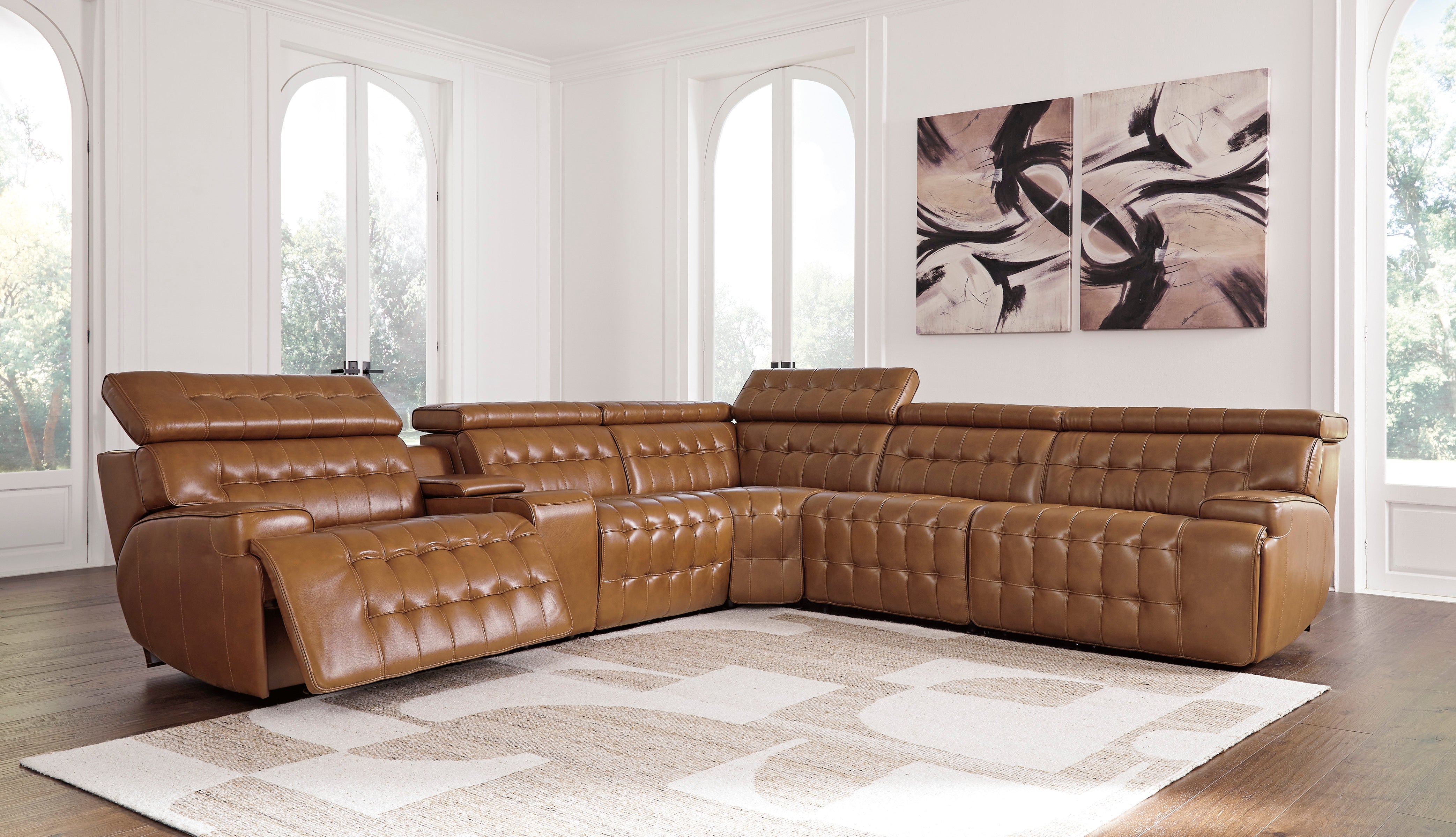 shanshanです。エアプリエ スイートプレミアム Temmpton U92708S5 6-Piece Power Reclining Sectional | Ashley