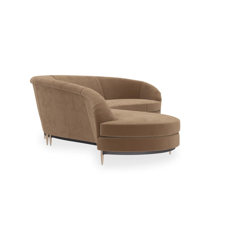 Three's Company LF Chaise 3PC Sectional Luxe Velvet | Caracole