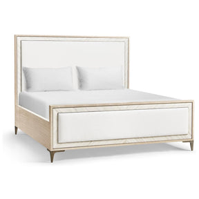 Tideline Bone & Linen-Blend Upholstered Bed | Jonathan Charles Fine Furniture