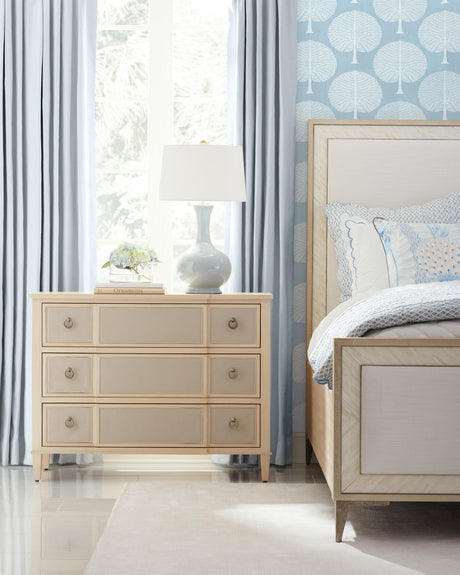 Tideline Bone & Linen-Blend Upholstered Bed | Jonathan Charles Fine Furniture