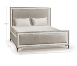 Tideline Bone & Linen-Blend Upholstered Bed | Jonathan Charles Fine Furniture