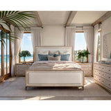 Tideline Bone & Linen-Blend Upholstered Bed | Jonathan Charles Fine Furniture