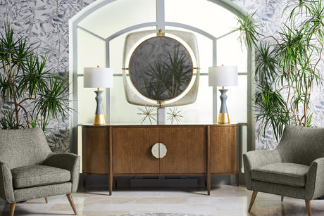 Toulouse Sideboard 83-Inch Walnut Storage Cabinet | Jonathan Charles Fine Furniture