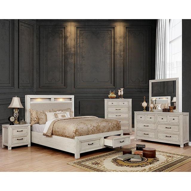 Tywyn 5-piece Bedroom Set in Antique White by Furniture of America