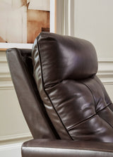 Ashley Chocolate Pisgham PWR Recliner/ADJ Headrest - Leather | Home Elegance USA