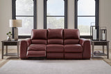 Alessandro Power Reclining Sofa with Adjustable Headrests in Garnet by Ashley | Home Elegance USA