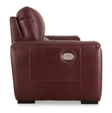 Alessandro Power Reclining Sofa with Adjustable Headrests in Garnet by Ashley | Home Elegance USA