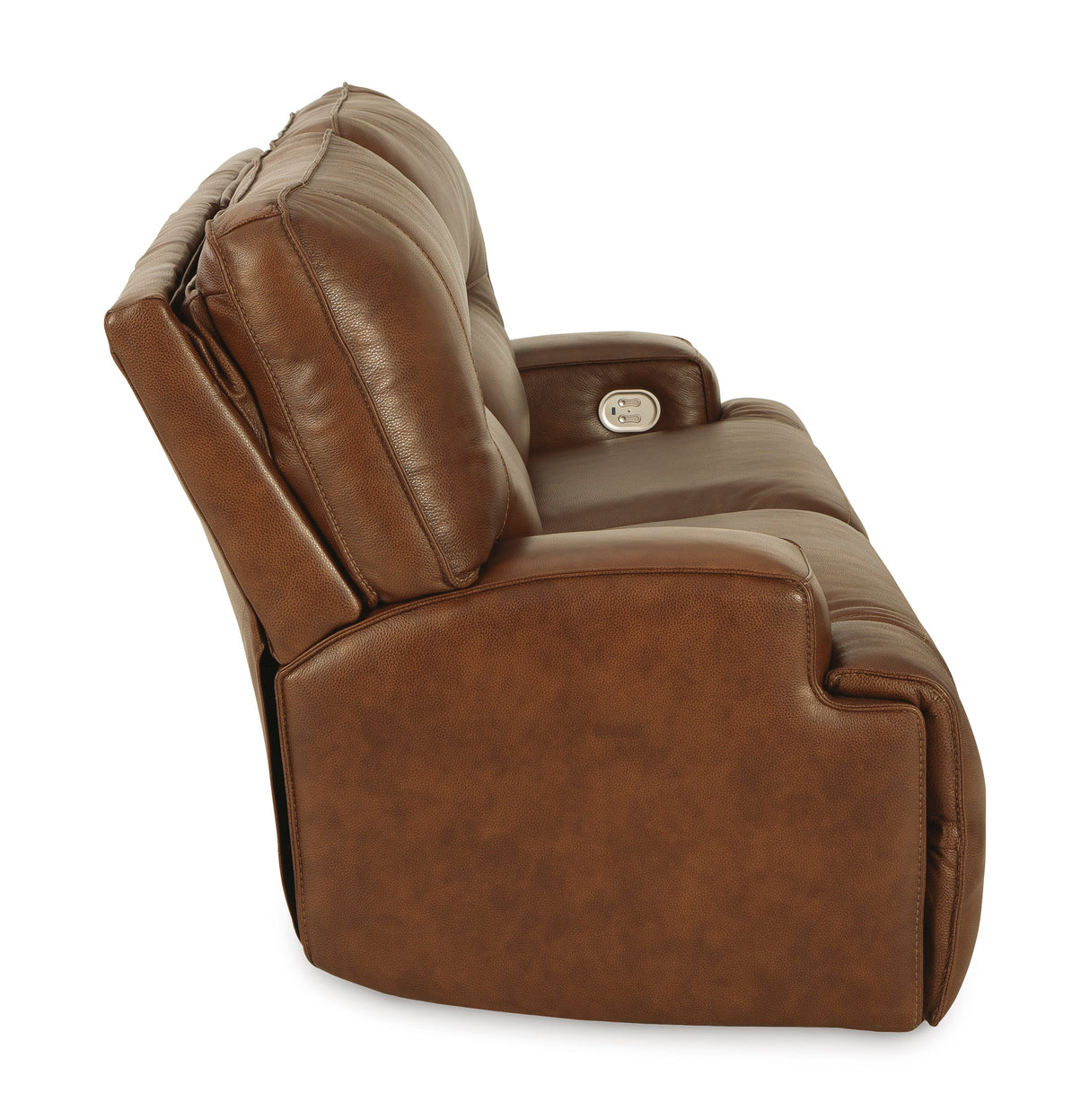 Power Reclining Sofa Auburn Francesca 2-Seat Adjustable Headrest Leather - Ashley - Home Elegance USA