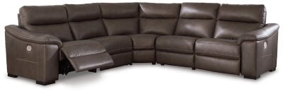 Ashley Chocolate Salvatore U26301S4 5 - Piece Power Reclining Sectional - U26301S4 - Home Elegance USA - 1