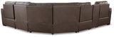 Ashley Chocolate Salvatore U26301S5 6-Piece Power Reclining Sectional