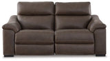 Ashley Chocolate Salvatore U26301S1 2 - Piece Power Reclining Sectional Loveseat - U26301S1 - Home Elegance USA - 1