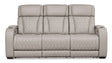 Boyington Power Reclining Sofa in Gray Leather | Ashley | Home Elegance USA