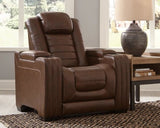 Ashley Chocolate Backtrack PWR Recliner/ADJ Headrest - Leather - U2800413 - Home Elegance USA - 8