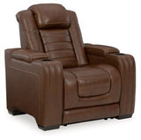 Ashley Chocolate Backtrack PWR Recliner/ADJ Headrest - Leather - U2800413 - Home Elegance USA - 1