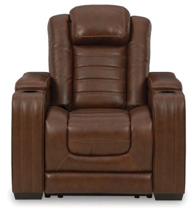 Ashley Chocolate Backtrack PWR Recliner/ADJ Headrest - Leather - U2800413 - Home Elegance USA - 6