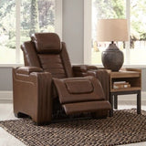 Ashley Chocolate Backtrack PWR Recliner/ADJ Headrest - Leather - U2800413 - Home Elegance USA - 3