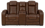 Ashley Chocolate Backtrack PWR REC Loveseat/CON/ADJ HDRST - Leather | Home Elegance USA