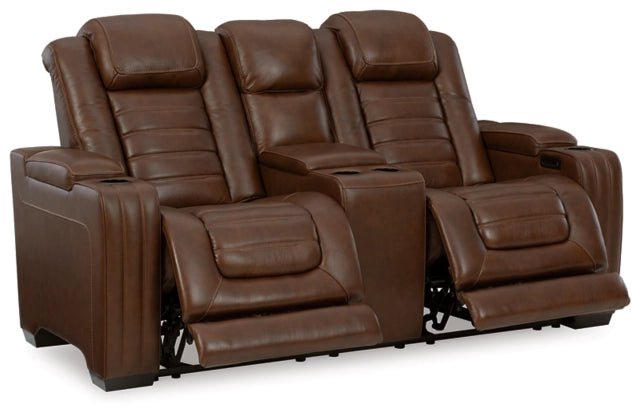 Ashley Chocolate Backtrack PWR REC Loveseat/CON/ADJ HDRST - Leather - U2800418 - Home Elegance USA - 10