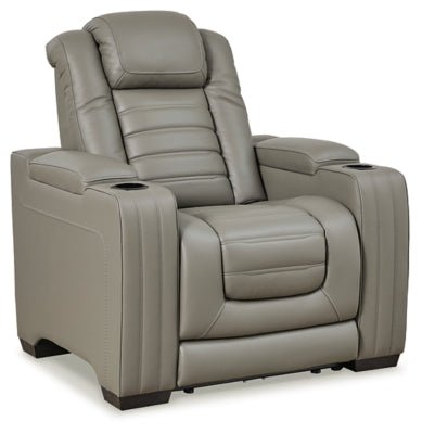 Ashley Gray Backtrack PWR Recliner/ADJ Headrest - Leather - U2800513 - Home Elegance USA - 1