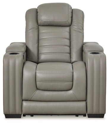 Ashley Gray Backtrack PWR Recliner/ADJ Headrest - Leather - U2800513 - Home Elegance USA - 2